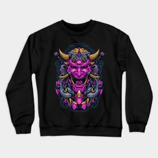 oni mecha samurai Crewneck Sweatshirt